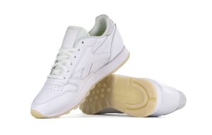 Białe buty damskie wiosenne Reebok CL LTHR FACE