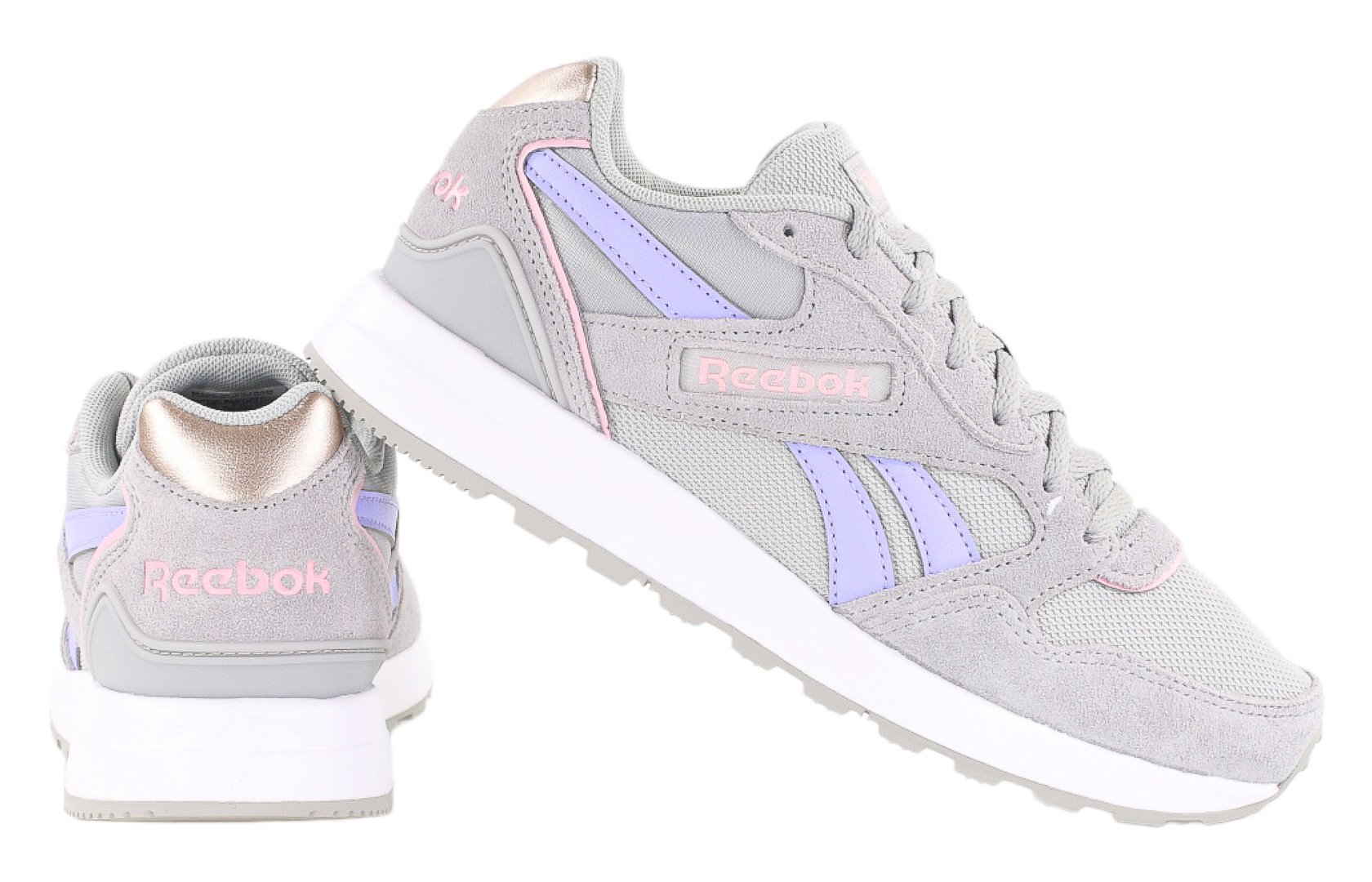 Szare buty markowe damskie Reebok