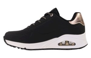 Czarne buty damskie Skechers UNO Shimmer na jesień
