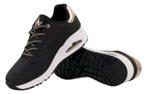 Czarne buty Skechers damskie z poduszką powietrzną Skech-Air