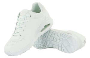 Miętowe sneakersy Skechers UNO damskie na grubszej podeszwie