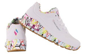 Damskie buty Skechers UNO z wielokolorowym motywem serc