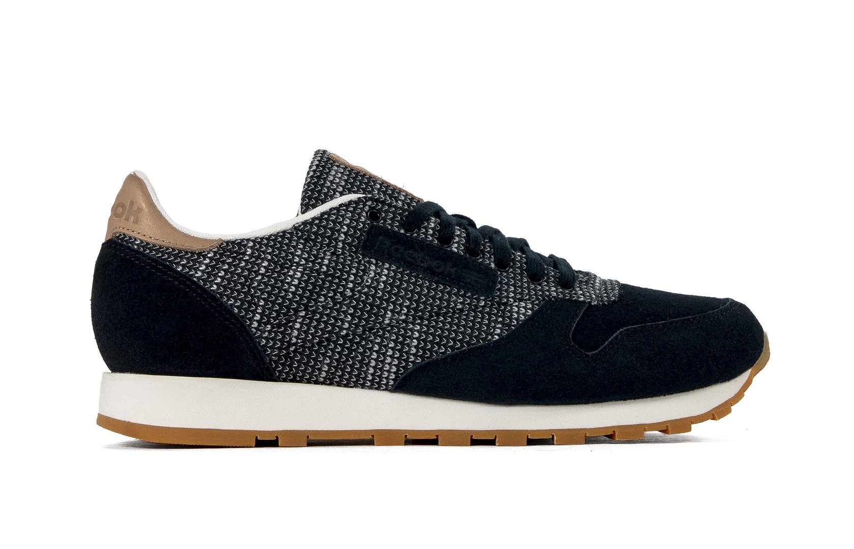 Мужские кожаные кроссовки Reebok Classic Leather EBK BS6236