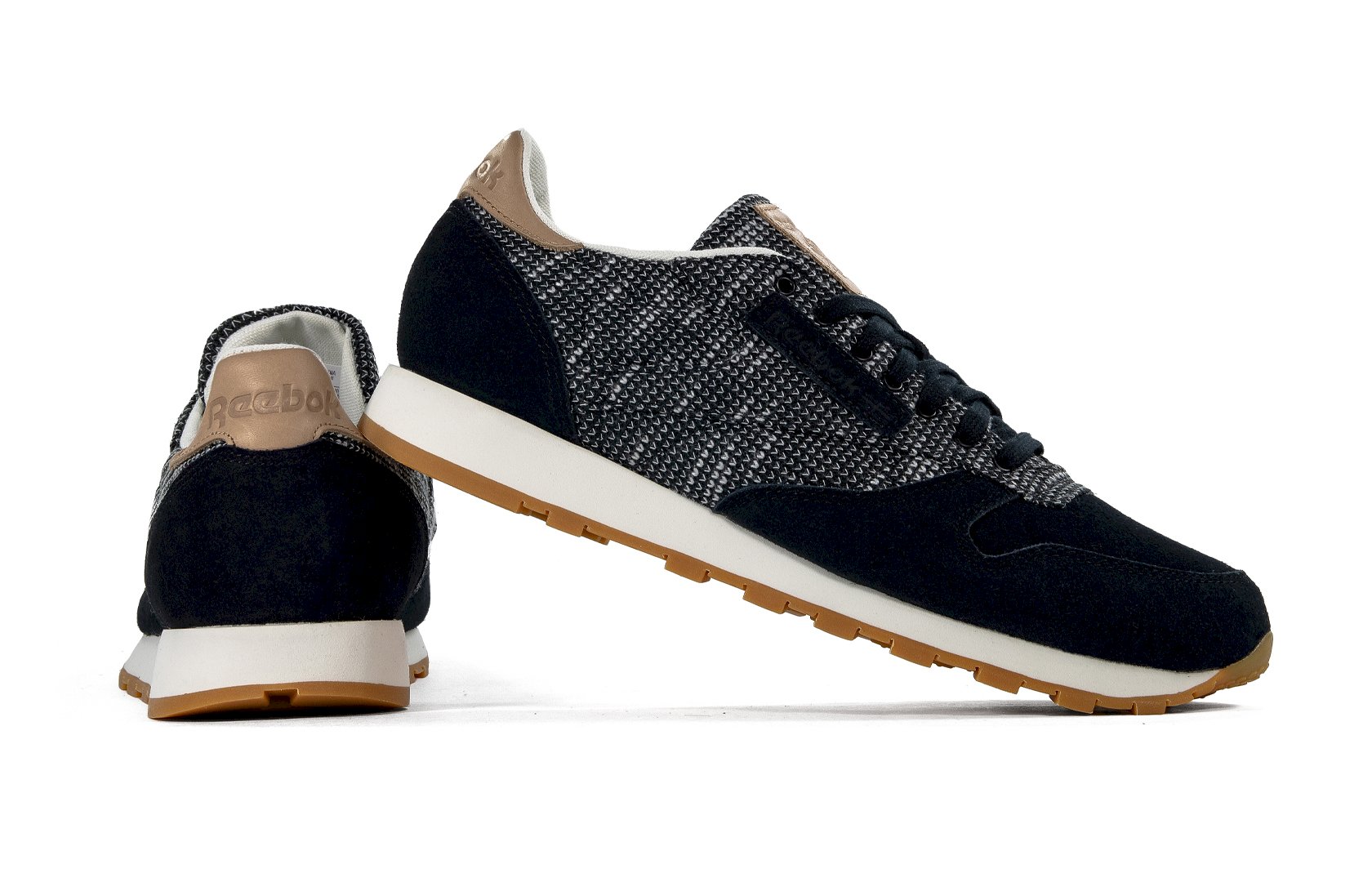 Мужские кожаные кроссовки Reebok Classic Leather EBK BS6236
