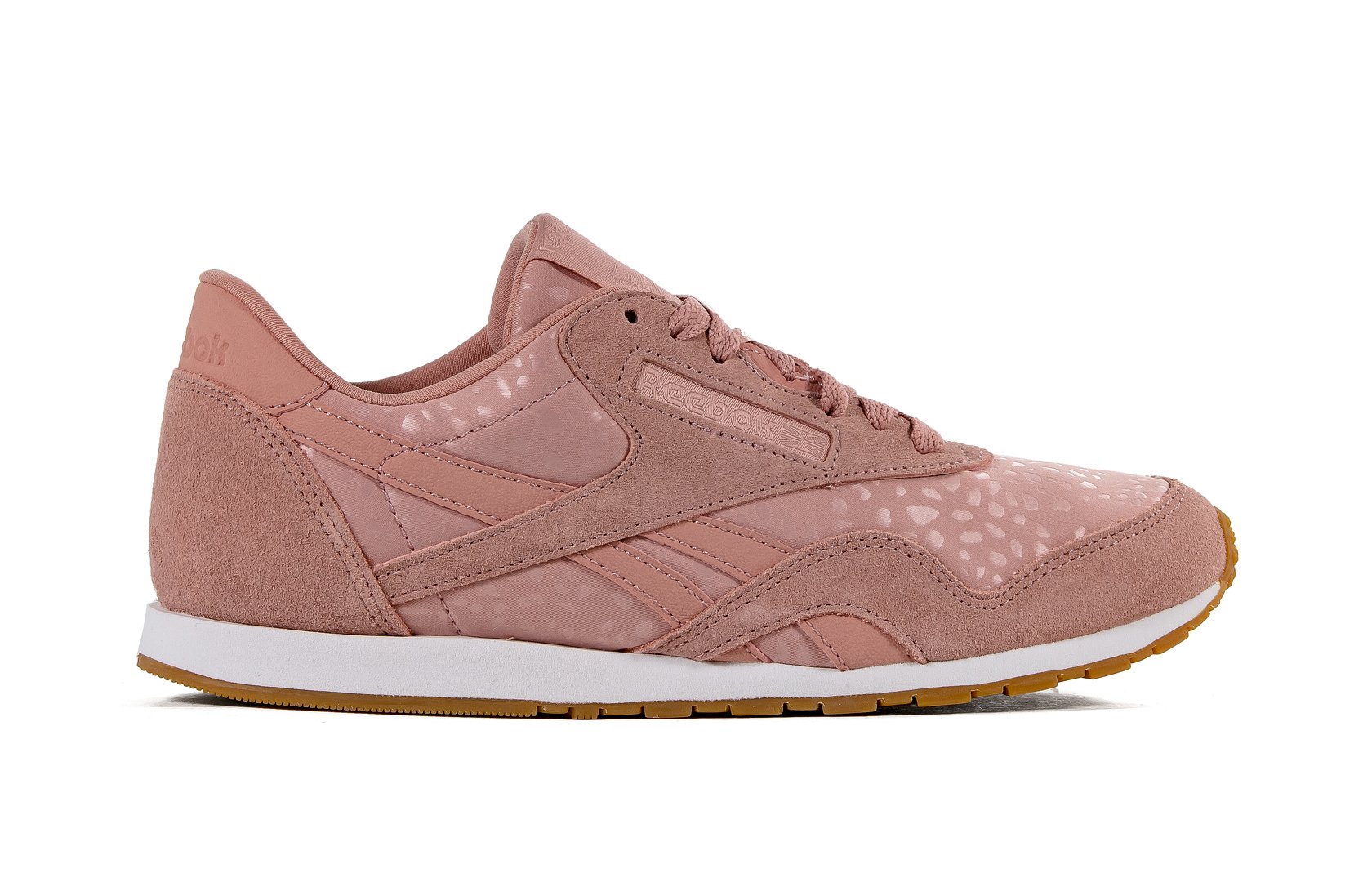 Różowe buty zamszowe damskie Reebok CL NYLON SLIM TXT L BS9447