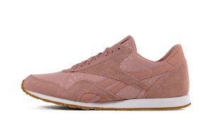 Różowe buty zamszowe damskie Reebok CL NYLON SLIM TXT