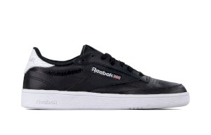 Czarne sneakersy skórzane damskie Reebok CLUB C 85 EMBOSS BS9529
