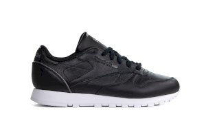 Czarne skórzane buty damskie Reebok CL LTHR HW BS9879