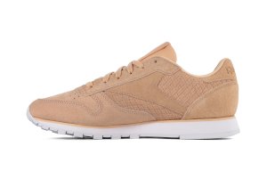 Różowe sneakersy zamszowe damskie Reebok CL LTHR WOVEN EMB
