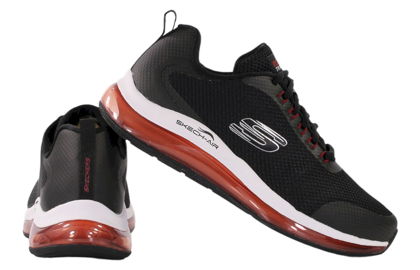 Čierne pánske topánky Skechers SKECH-AIR 232036-BKRD