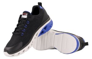 Adidași sport Skechers GLIDE, negri cu albastru