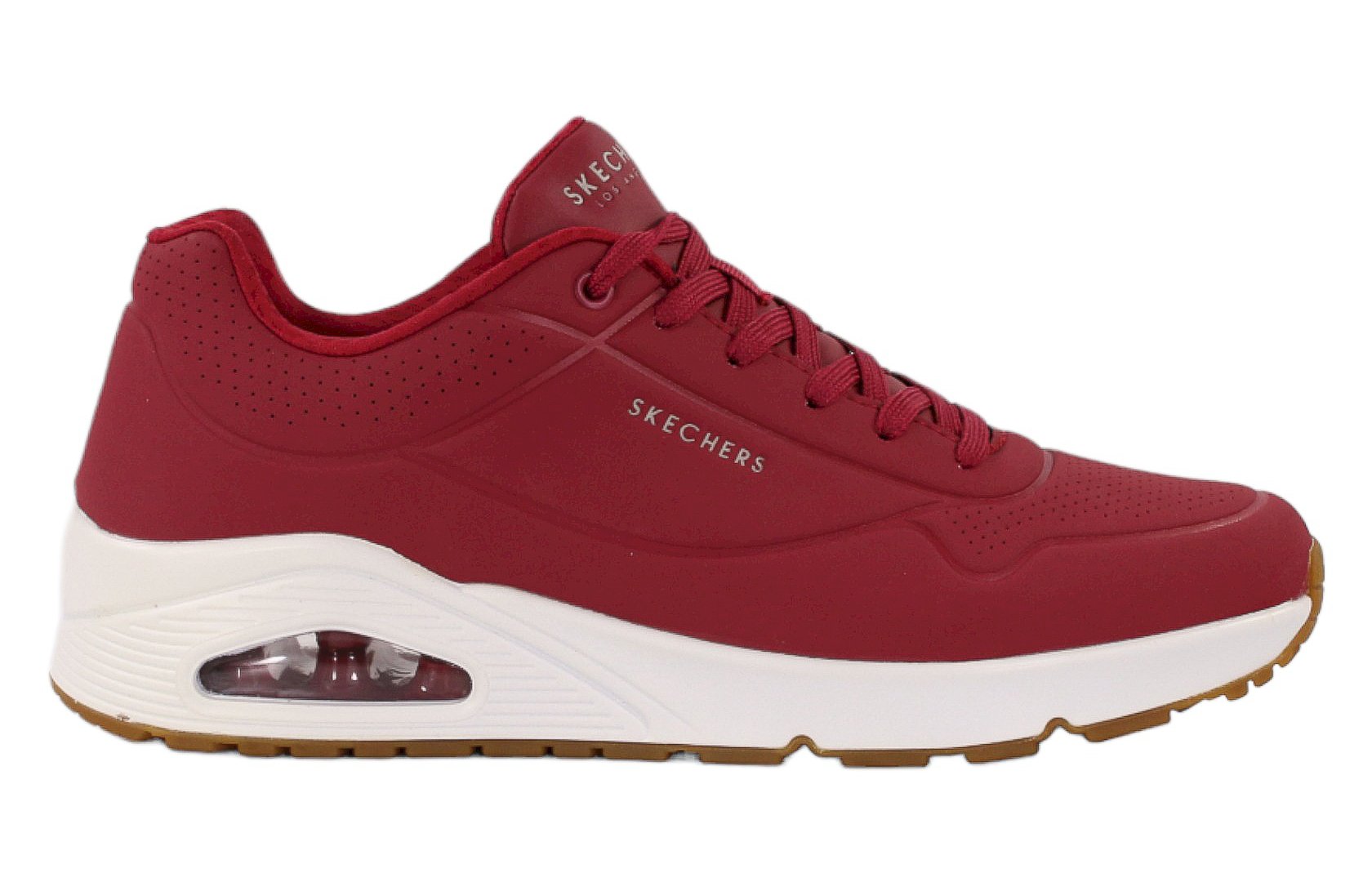 Czerwone sneakersy męskie Skechers UNO STAND ON AIR 52458-DKRD