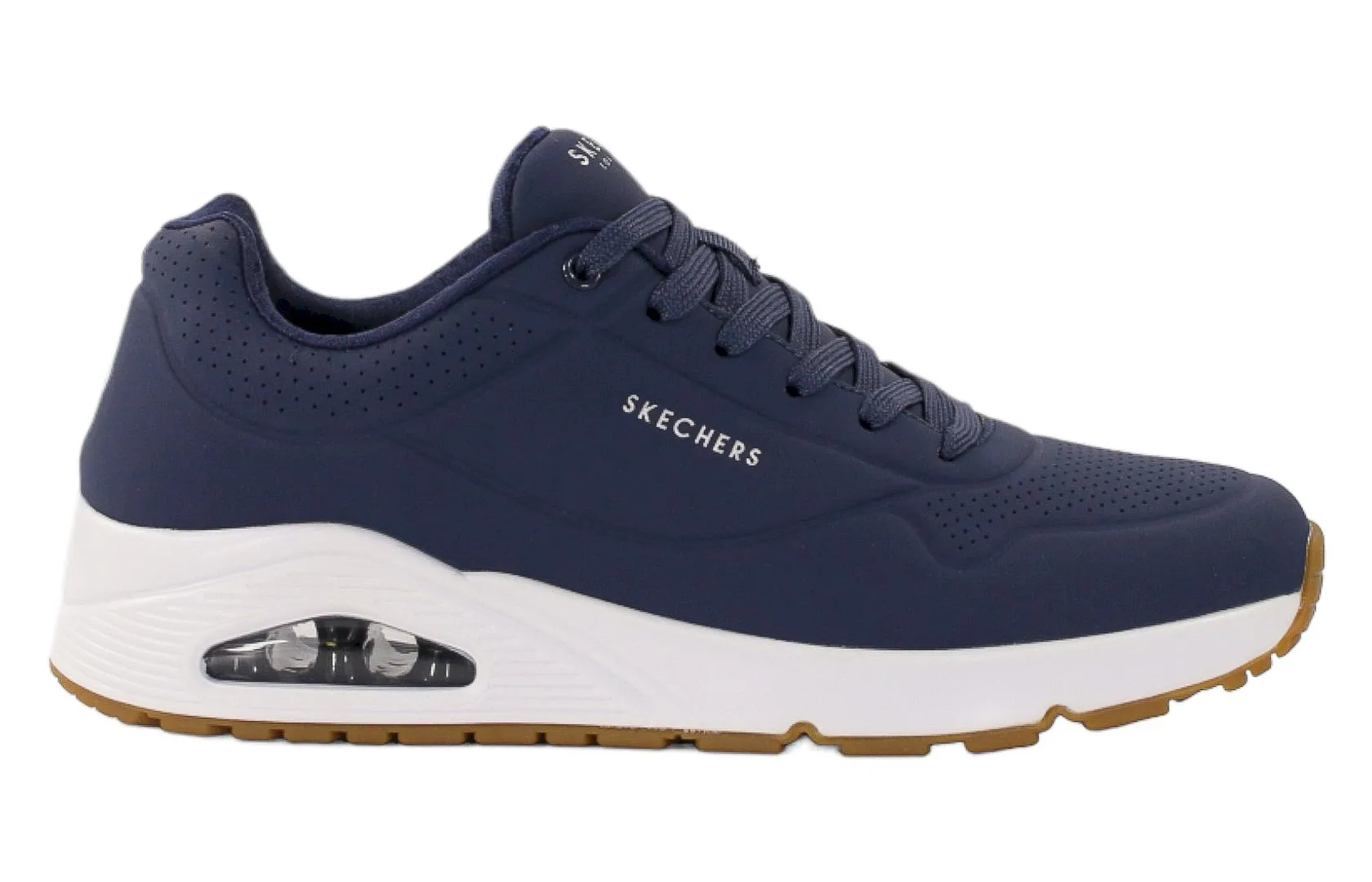 حذاء رياضي رجالي باللون الكحلي من Skechers طراز UNO STAND ON AIR 52458-NVY