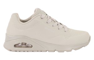 Beżowe buty damskie Skechers UNO 73690-OFWT