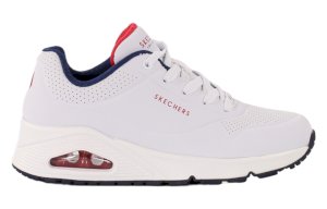 Białe sneakersy damskie Skechers UNO 73690-WNVR