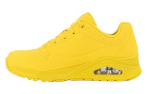 Żółte buty damskie  na  koturnie Skechers UNO