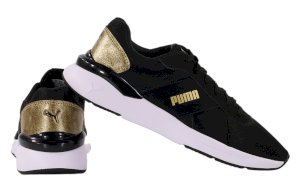 Złoto-czarne sneakersy damskie Puma Rose Raw Metallics