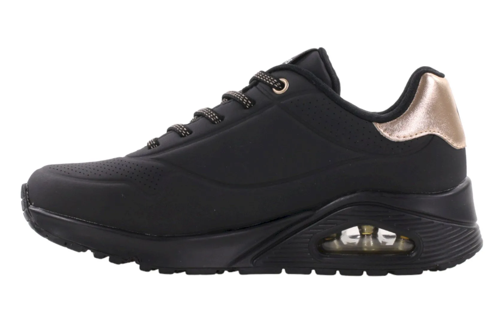 Черные женские кроссовки Skechers UNO с амортизацией