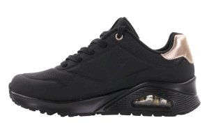 Zwarte Skechers UNO-sneakers voor dames met schokdemping