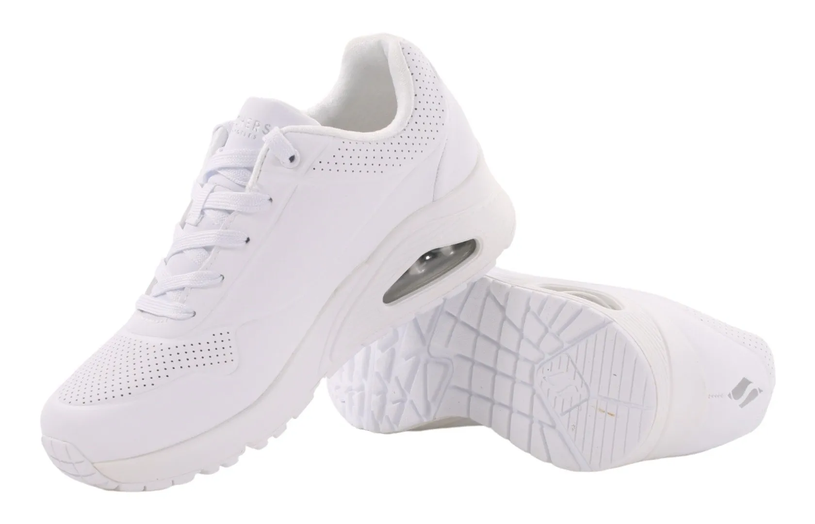 Зручні жіночі кросівки Skechers UNO 73690-W на платформі