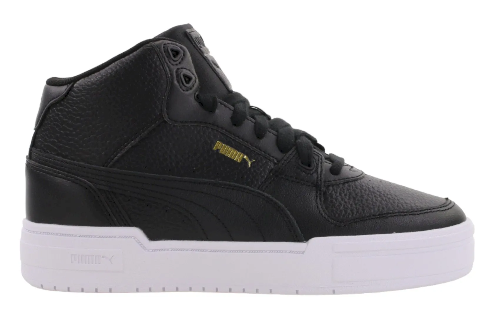 Puma CA Pro Mid 386759 03 model, ayak bileğini kapatan siyah kadın deri spor ayakkabılar