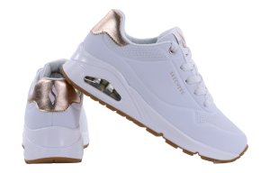 Moteriški „Skechers UNO“ batai su platformos kulnu, balti