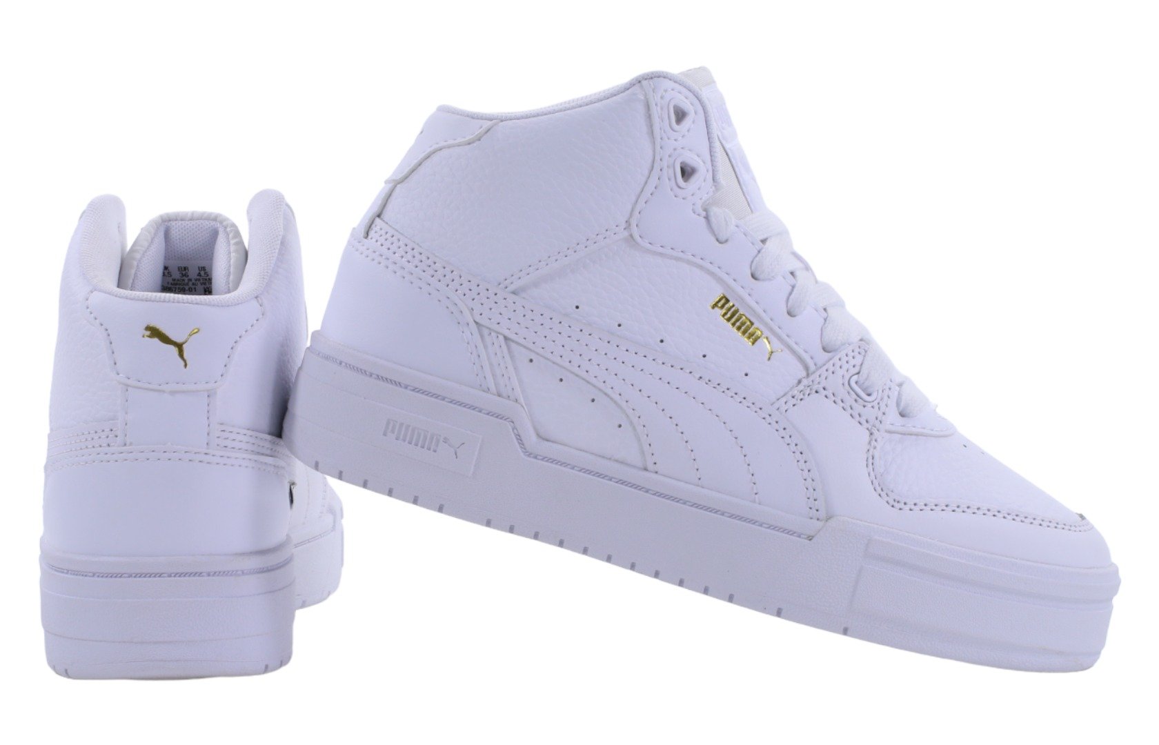 Białe sneakersy damskie za kostkę Puma White Team Gol 386759 01