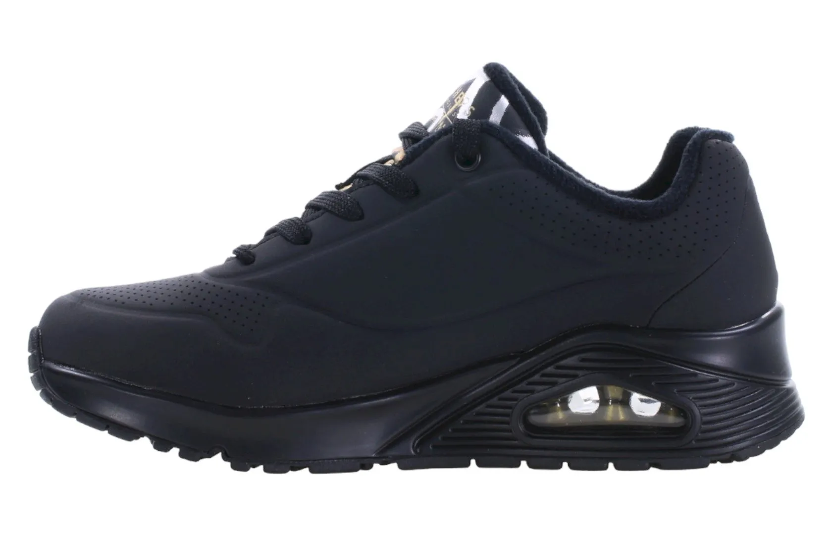 حذاء نسائي من ماركة Skechers باللون الأسود طراز UNO-METALLIC LOVE 155523-BKGD