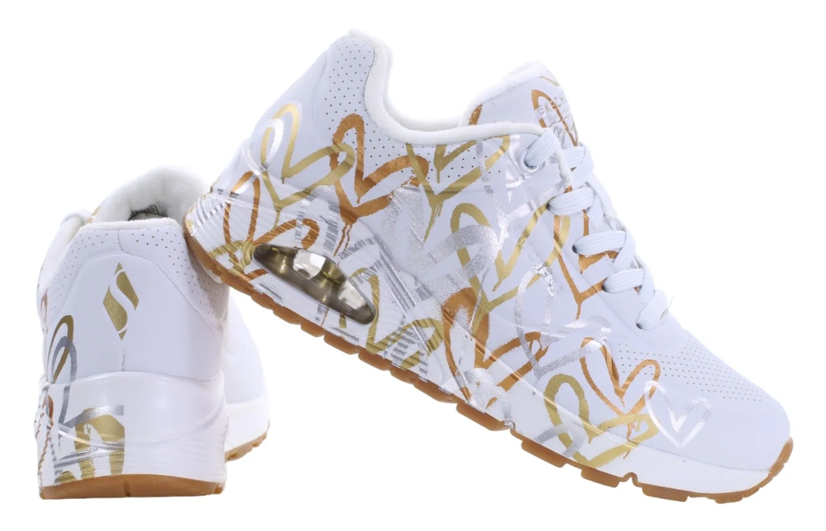 Дамски обувки Skechers с платформа UNO-METALLIC LOVE