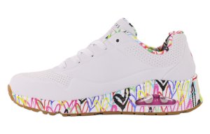 Białe sneakersy damskie Skechers UNO 155506-WHT