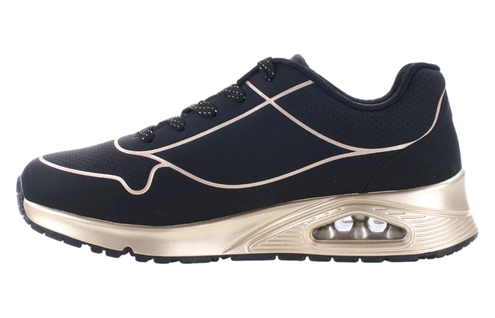 Skechers UNO GEN1 女士厚底运动鞋 - COOL 310538L-BKRG