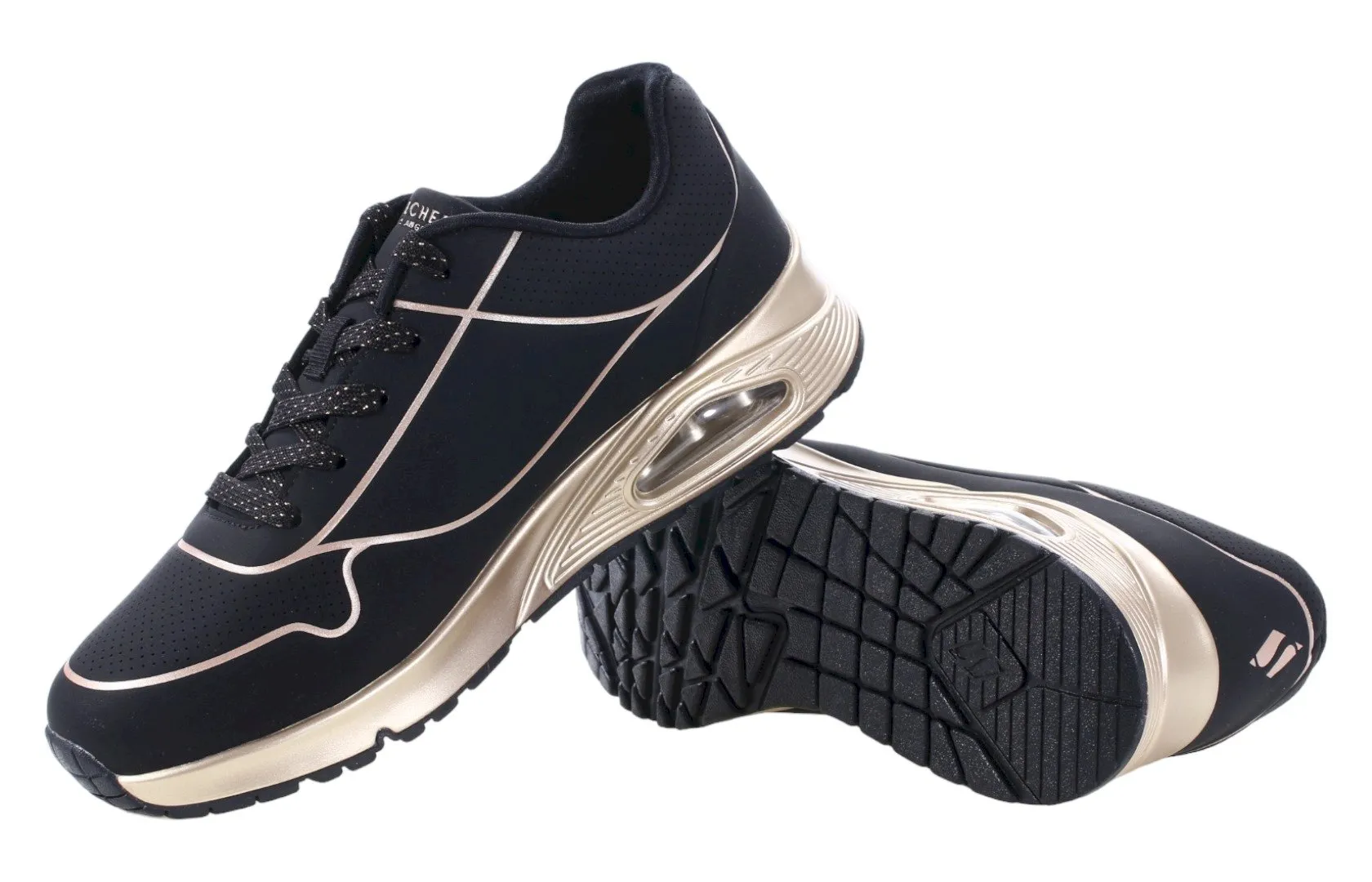 Skechers UNO GEN1 黑色女士厚底鞋