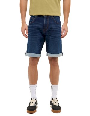 Férfi sötétkék Mustang slim fit farmer rövidnadrág