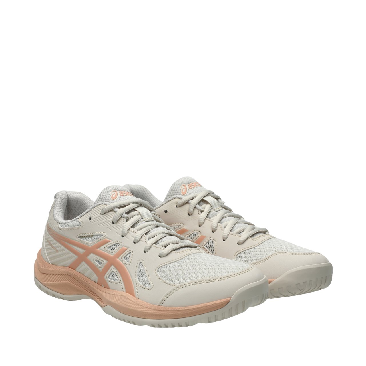 Asics Upcourt 6 beige merkvolleybalschoenen