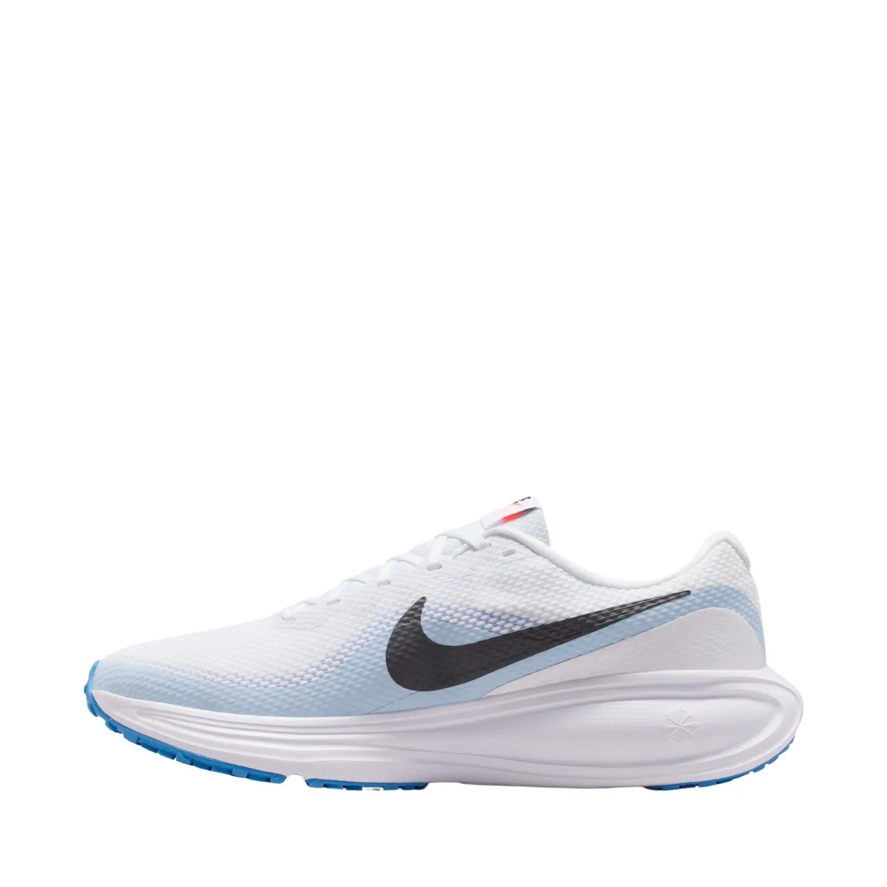 Nike Revolution 8 男士轻便运动鞋，白色配蓝色