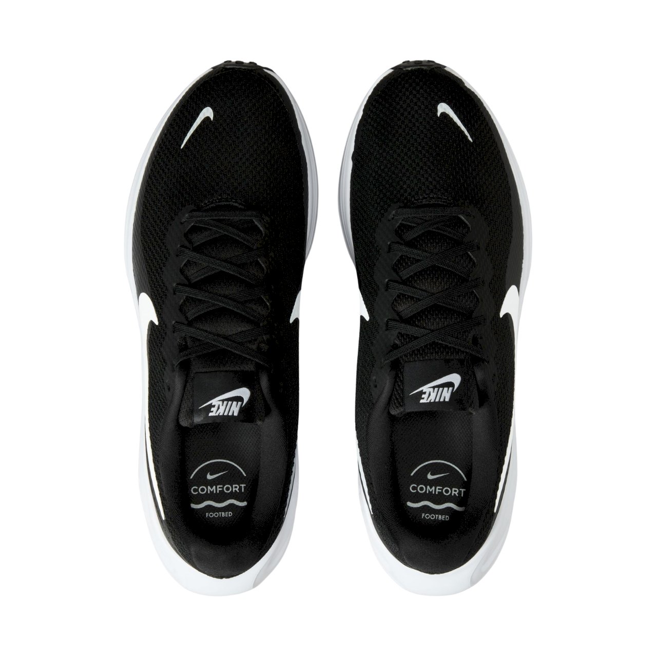 Nike Revolution 8 — чёрно-белые лёгкие кроссовки для тренировок