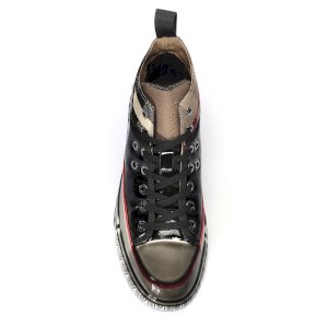 Zwart leren herensneakers CC2883_CZ Domeno