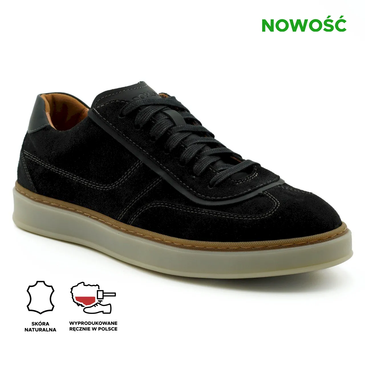 Czarne buty zamszowe męskie C0102N1669_CZ