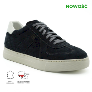 Chaussures en daim bleu marine pour homme C0110RN1246_GR