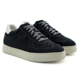 Chaussures en daim bleu marine pour homme C0110RN1246_GR