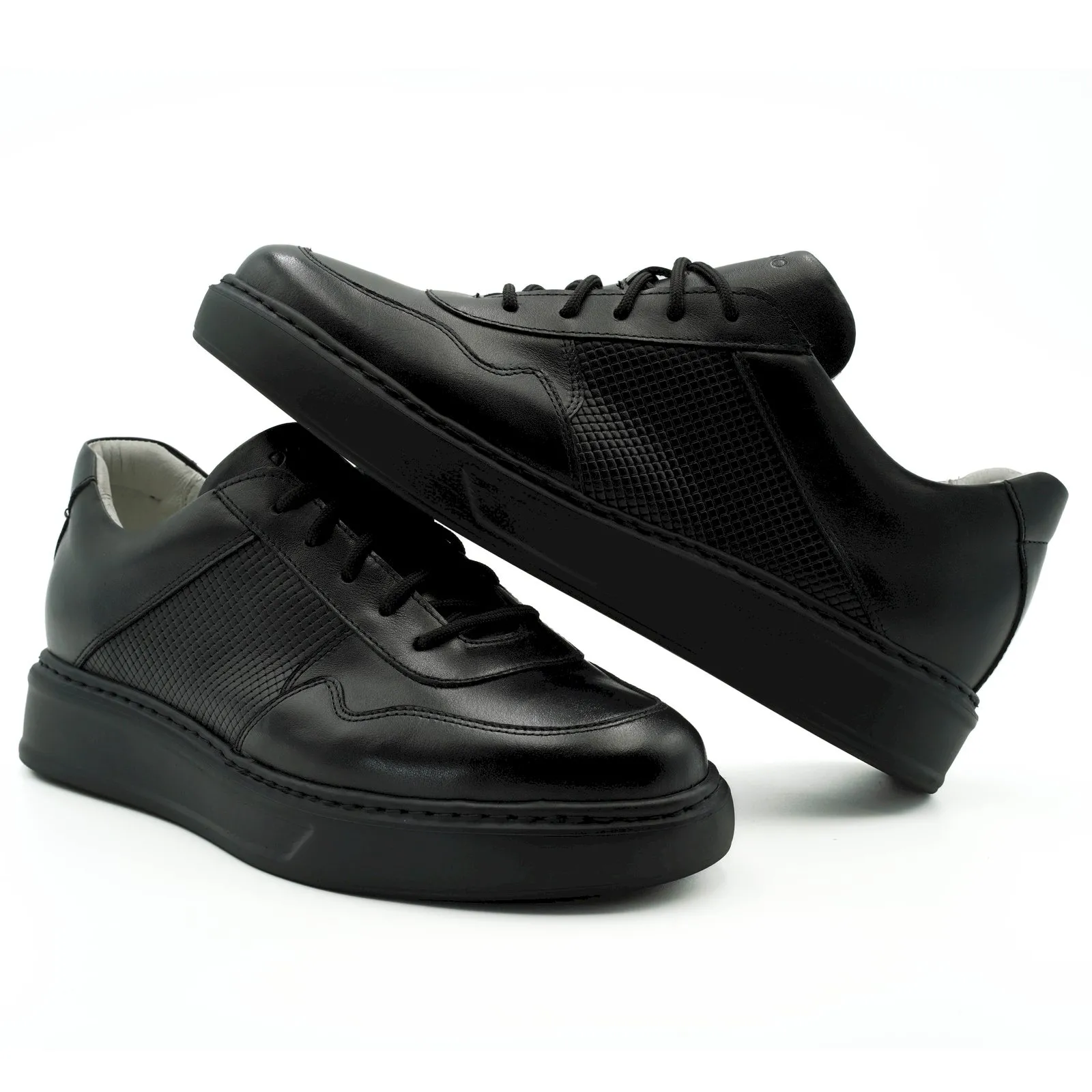 Scarpe da uomo in pelle nera 6151N1555