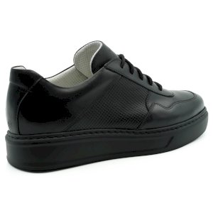 Черные кожаные мужские туфли 6151N1555