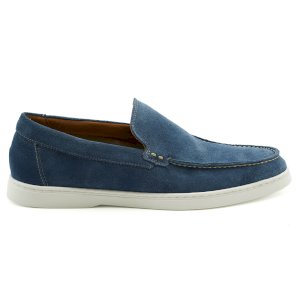 Mocassins en cuir bleus pour homme C0114RN1233_BLEU