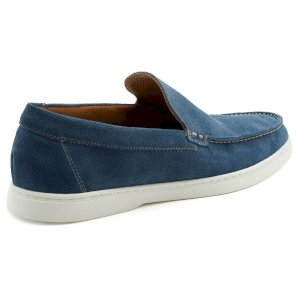 Mocassins en cuir bleus pour homme C0114RN1233_BLEU