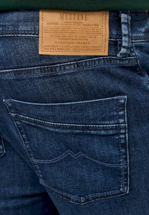 Mėlyni „Mustang“ „Slim Fit“ stiliaus „Vegas“ džinsai