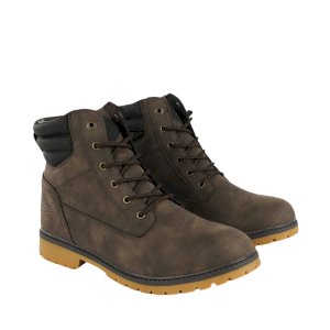 Moški zimski pohodniški čevlji Wrangler Eden High 20263051-IKU, temno rjavi
