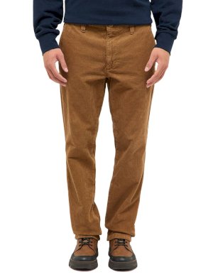 Mustang Tramper Men's Caramel-Colored Corduroy Pants with Straight Legs