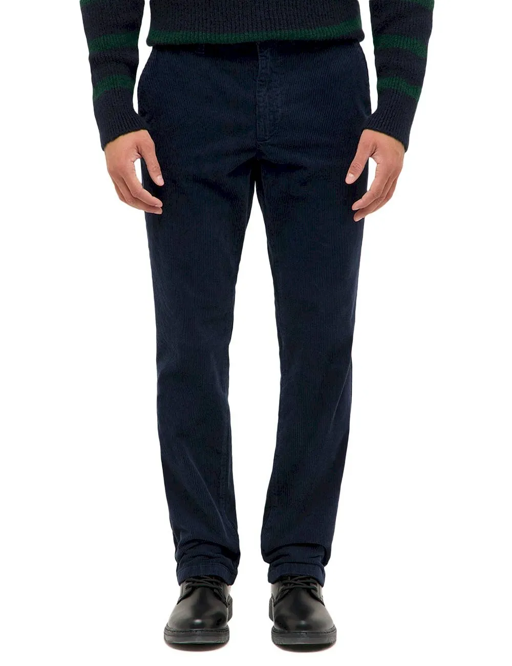 Mustang Tramper Straight Leg Pants – Navy Corduroy for Fall and Winter