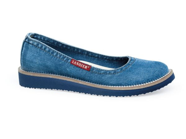 Chaussures en jean pour femmes Artiker 40C203 bleu slip-on