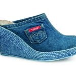 Klapki jeansowe damskie Artiker  40C232 niebieski wsuwane